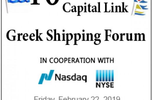 10th Annual capital link  Greek shipping  forum (22.02.2019)